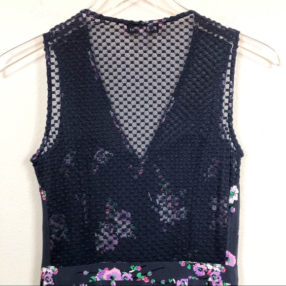 Juicy Couture | 100% Silk  Navy Floral Jumpsuit - Picture 7 of 8